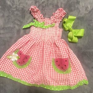 Beautiful Smocked Dress w/ Pockets